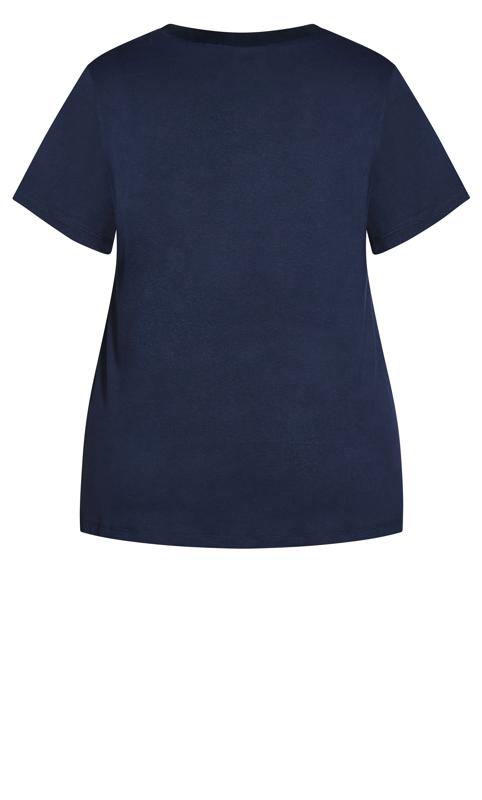 Evans Navy V-Neck T-Shirt 6