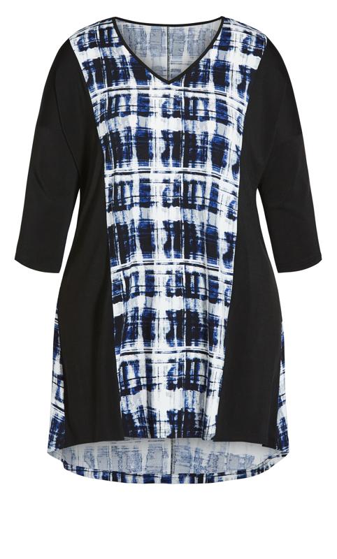 Evans Black Abstract Print Tunic Top 6