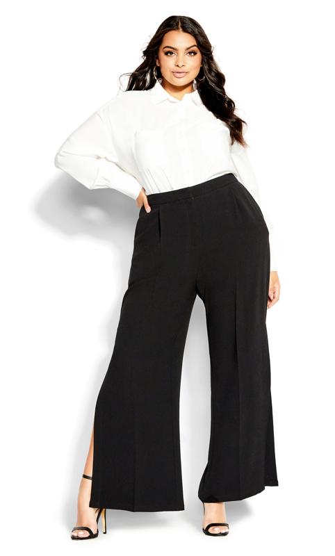 Evans Black Magnetic Flared Trousers 4