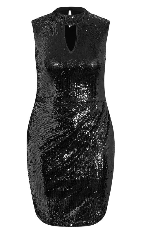 Evans Black Sequin Embellished Mini Dress 5