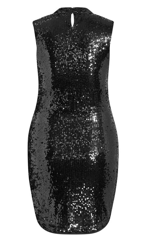 Evans Black Sequin Embellished Mini Dress 6