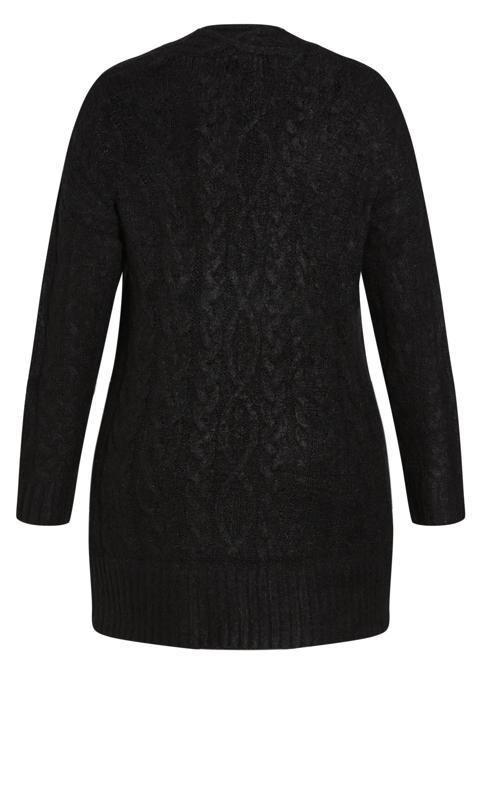 Cable Knit Black Cardigan 9
