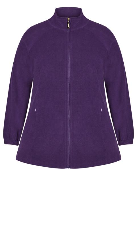 Evans Purple Polar Fleece Zip Jacket 7