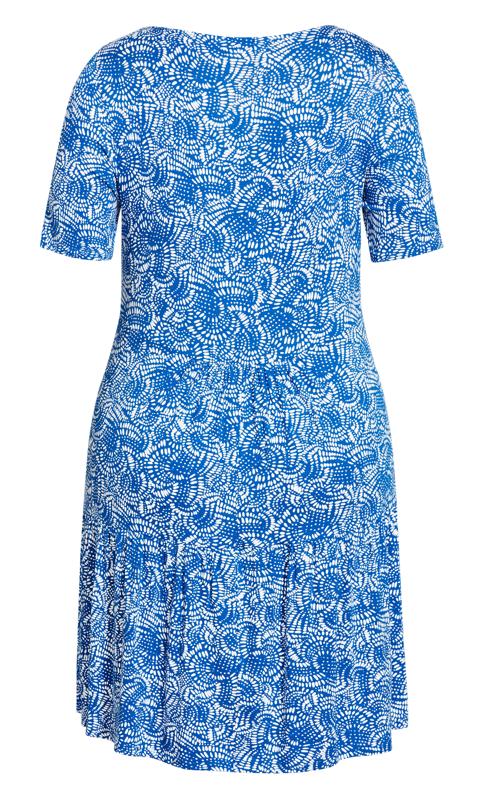 Jersey Swirl Dress Blue 5
