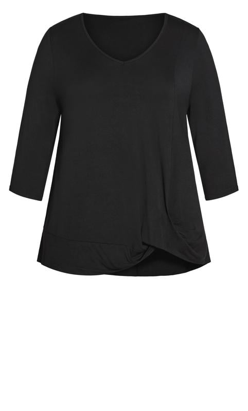 Evans Black Twist Hem Top 6