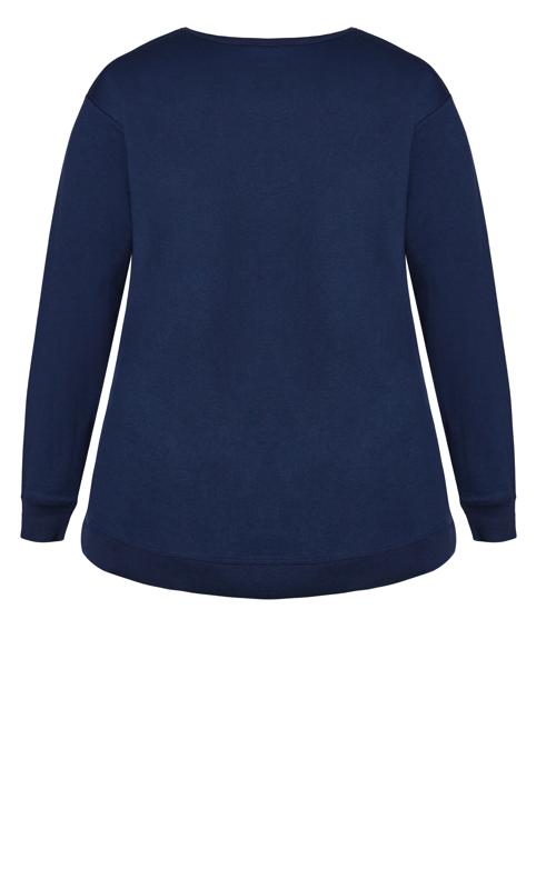 Evans Navy Peace Out Sweat Top 4
