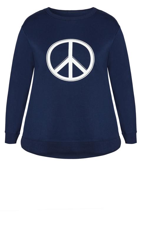Evans Navy Peace Out Sweat Top 12