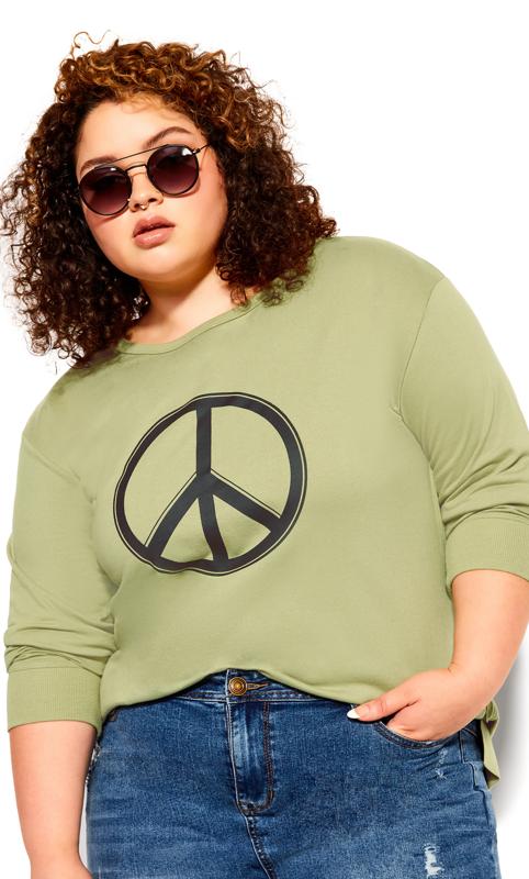 Evans Green Peace Out Sweat Top 2