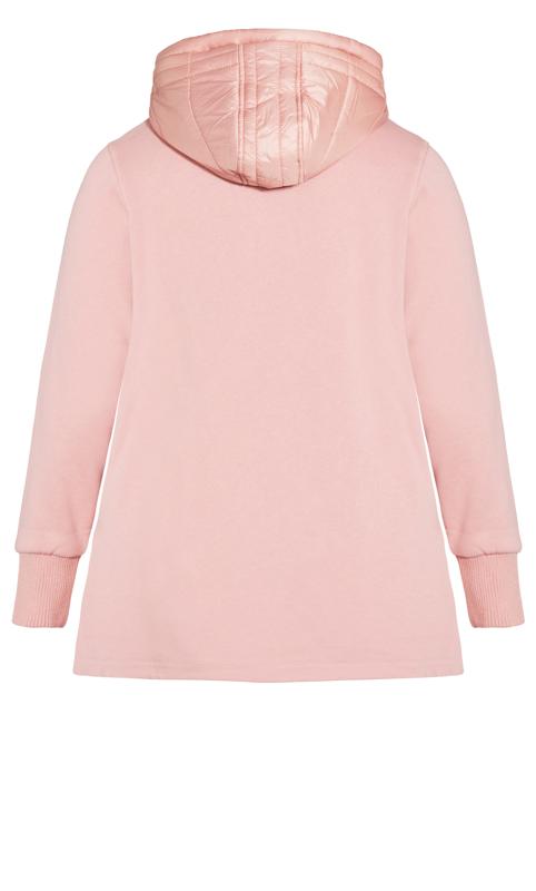 Evans Pink Fleece Hood Fashion Coat 9
