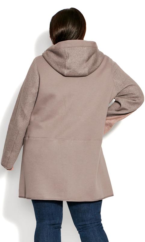 Textured Thistle Fleece Hood Long Sleeve Coat  3