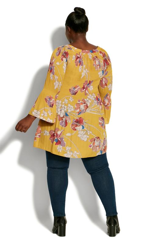 Evans Yellow Floral Tunic Top 5