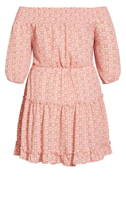 Soft Shadow Pink Off Shoulder Frilled Mini Dress 5