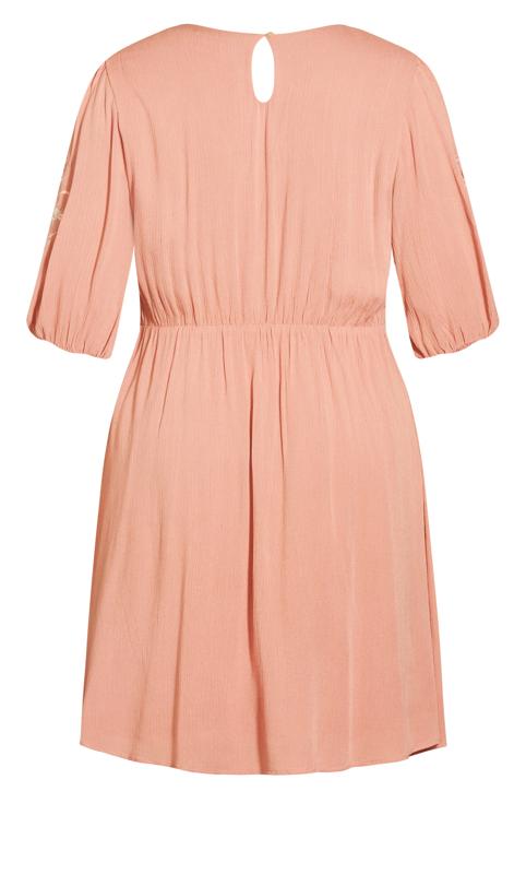Evans Pink Embroided Midi Dress 5