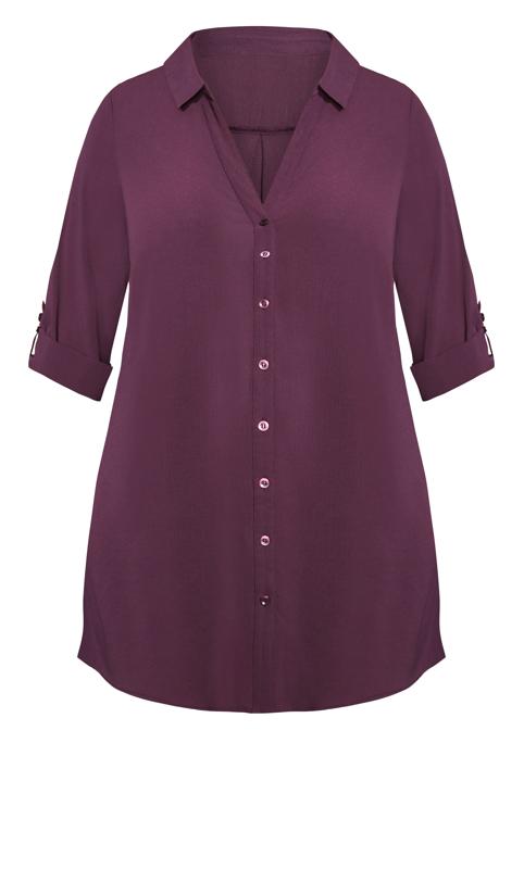 Evans Purple Longline Shirt 7