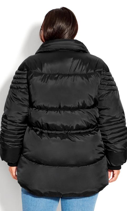 Evans Black Puffer Coat 4