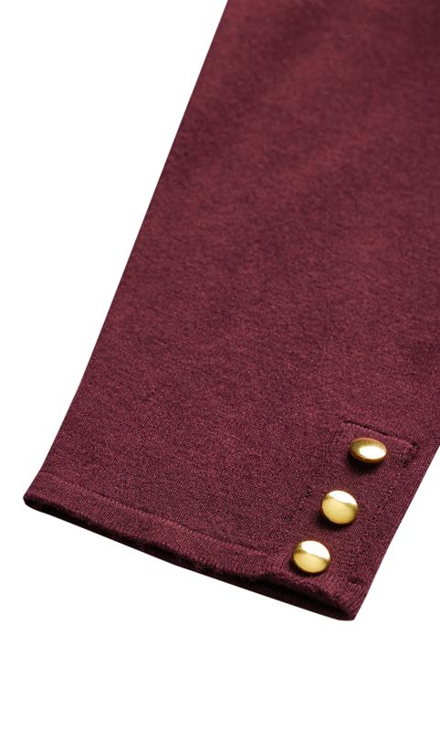 Evans Purple Knit Button Tunic 5