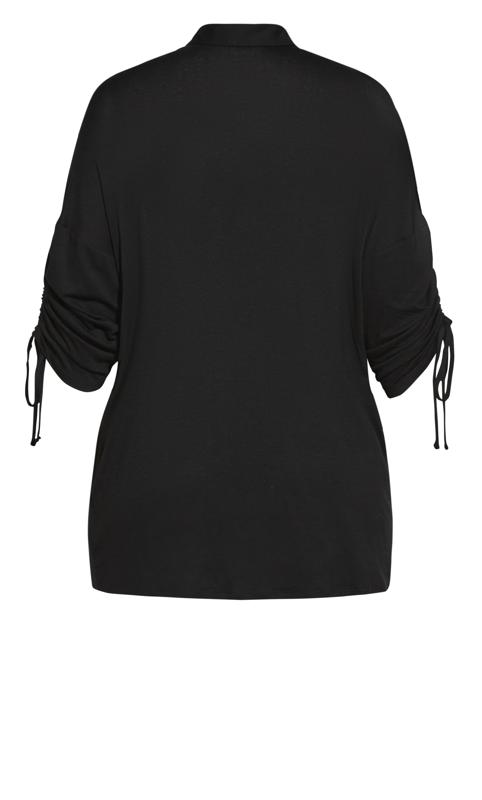 Tie Sleeve Shirt Black 8
