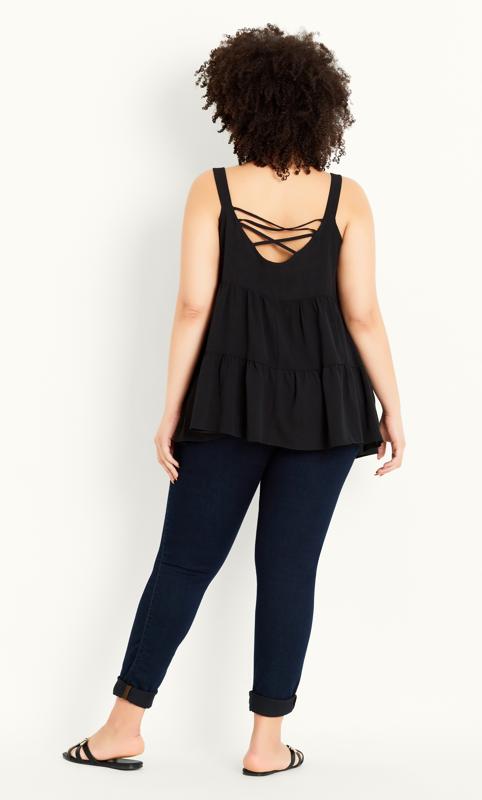 Strappy Tiered Top Black 4