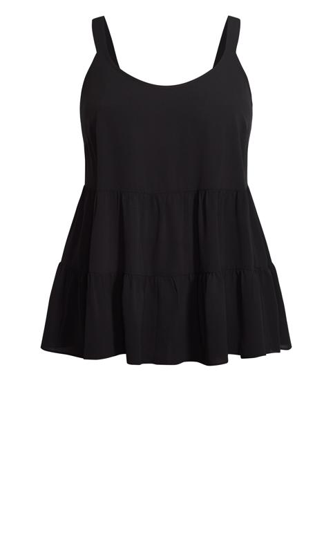 Strappy Tiered Top Black 5
