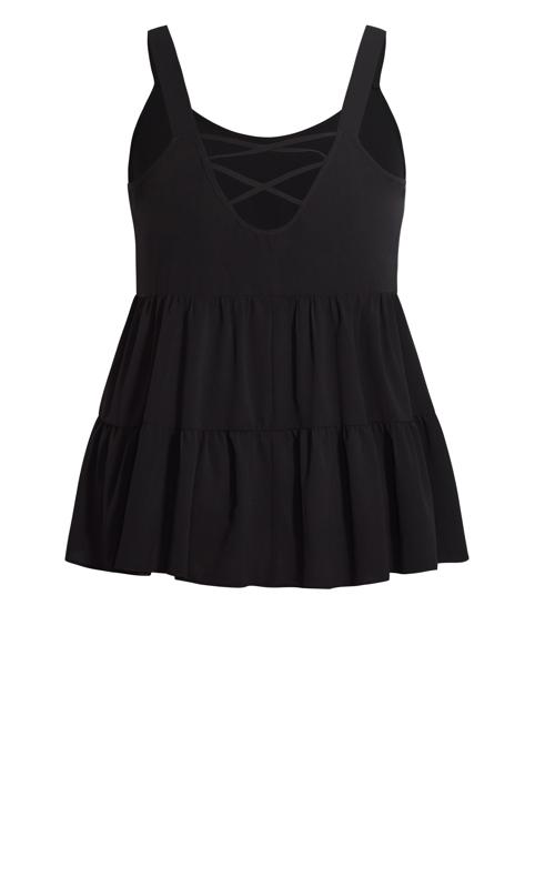 Strappy Tiered Top Black 6