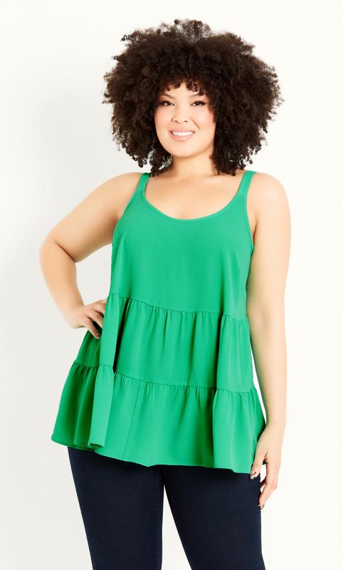 Strappy Tiered Mint Top 1