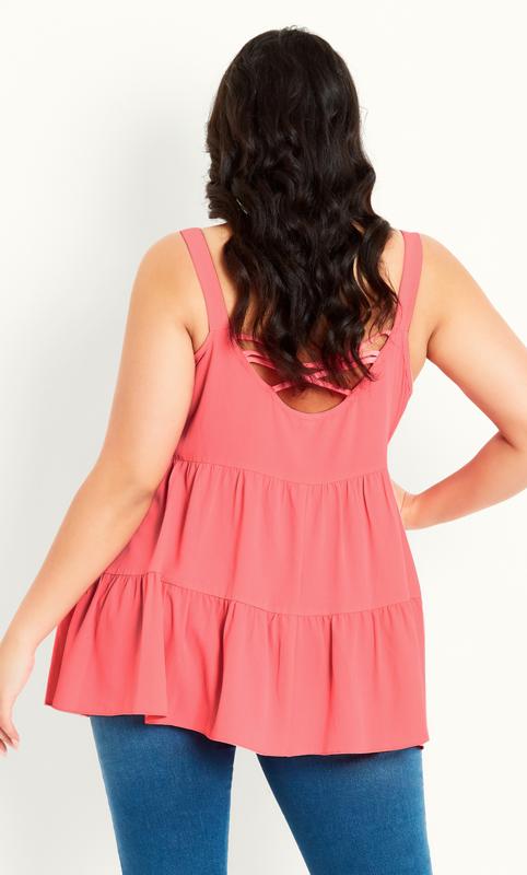 Strappy Tiered Pink Top 3