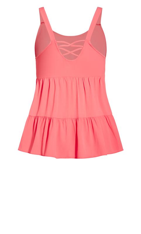 Strappy Tiered Pink Top 6
