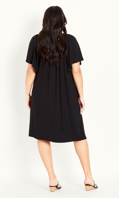 Plain Black Bardot Dress 2