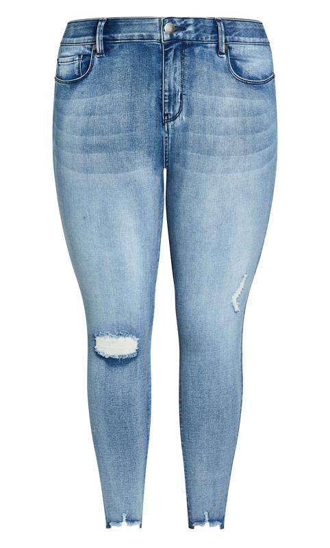 Evans Blue Light Wash Denim Nara Super Skinny Jeans 5