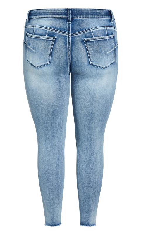 Evans Blue Light Wash Denim Nara Super Skinny Jeans 6