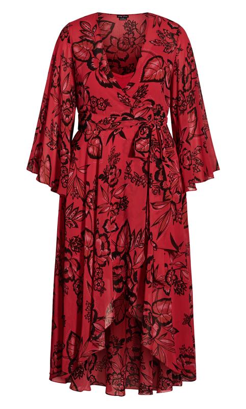 Cherry Red Bloom Maxi Dress 8