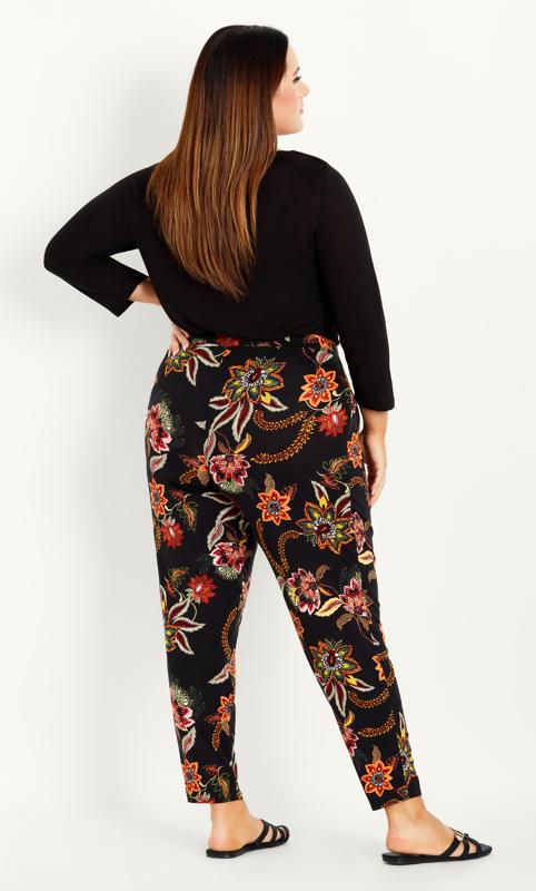 Tapered Floral Black Trouser 3