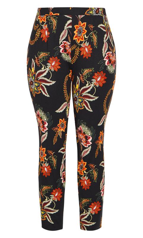 Tapered Floral Black Trouser 4
