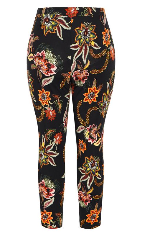 Tapered Floral Black Trouser 5