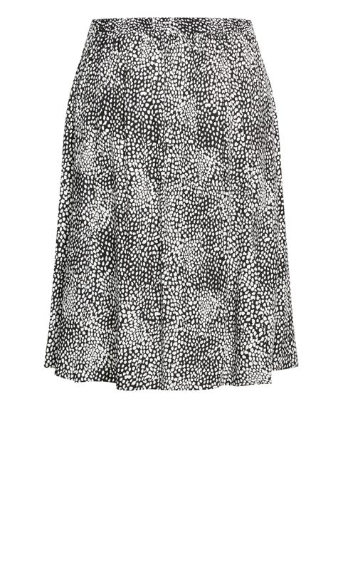 Evans Black Mono Print Midi Skirt 4