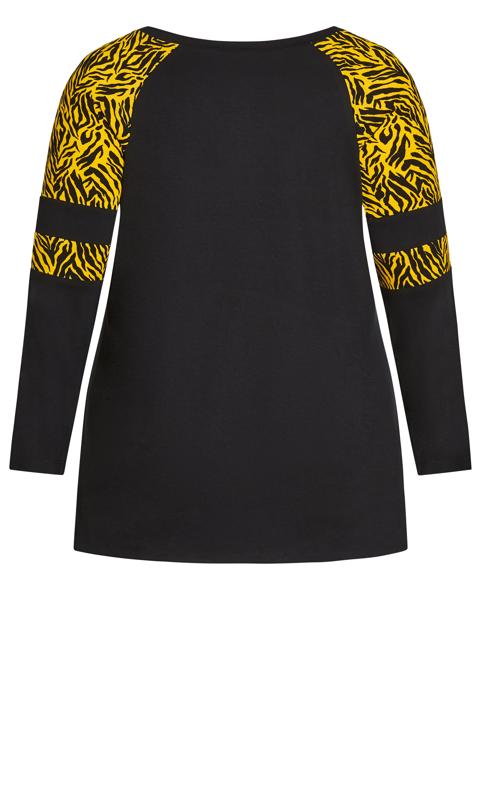 Evans Black Splice Sleeve Print Top 6