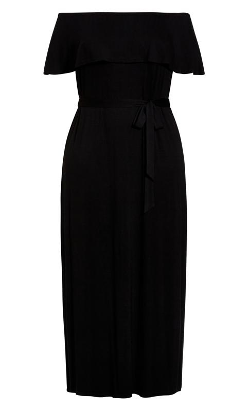 Overlay Maxi Black Dress 4