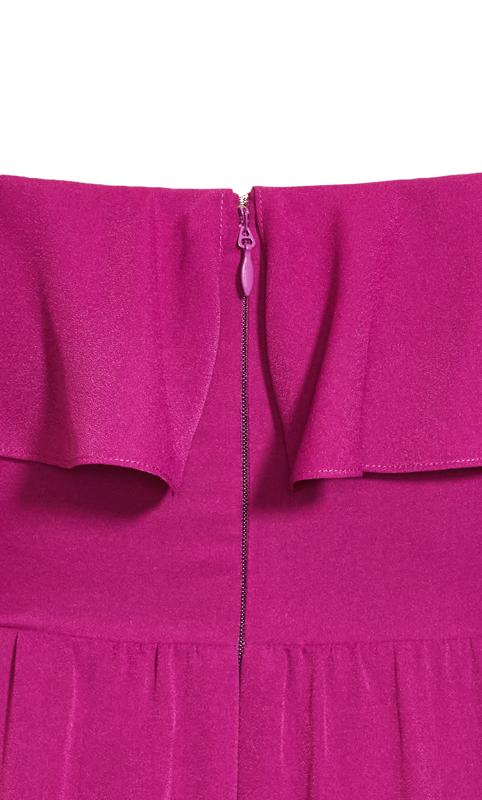 Evans Pink Cold Shoulder Ruffle & Drape Midi Dress 6