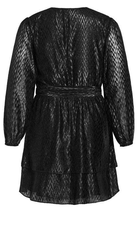 Evans Black Sequin Wrap Dress 5