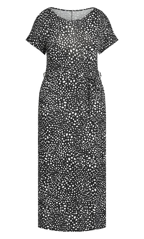 Printed Maxi T-Shirt Dress Black 3