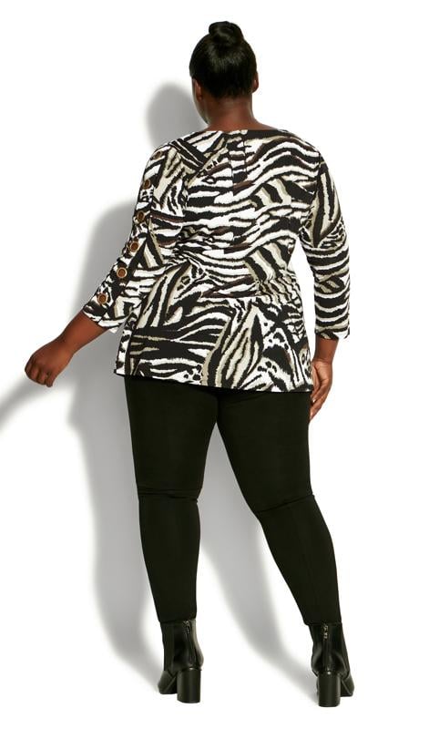 Evans Black Animal Print Top 4