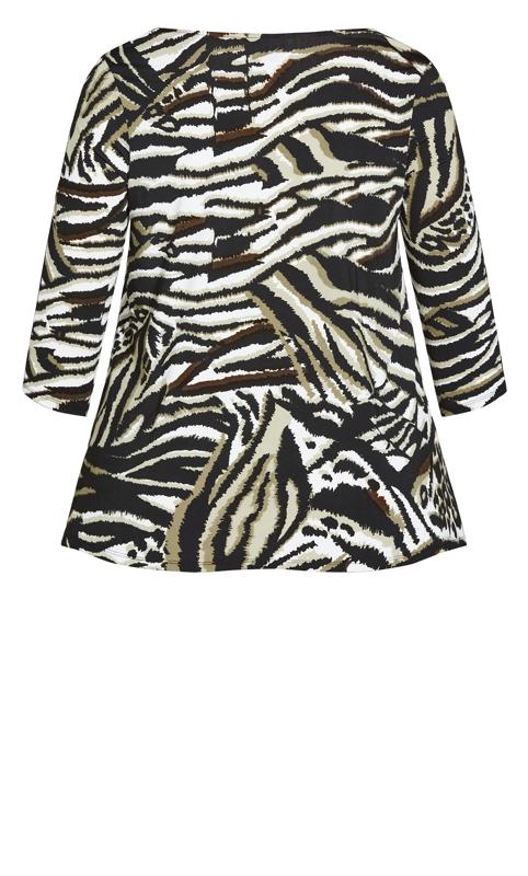 Evans Black Animal Print Top 6