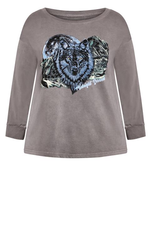 Evans Grey Wolf Graphic Sweatshirt 9