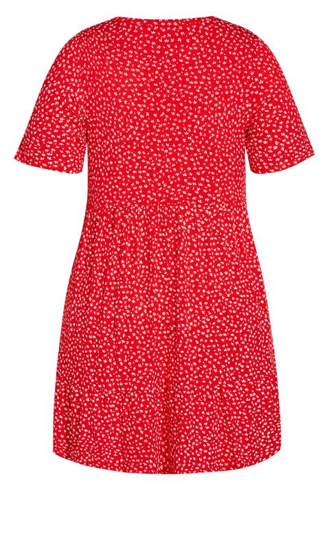 Ditsy Floral Red Tunic 6