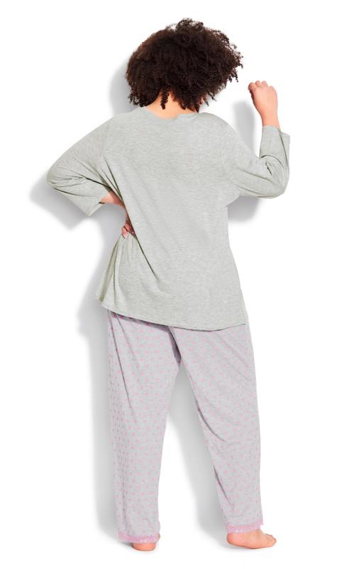 Evans Grey 'Hello Friday' Print Pyjama Top 4