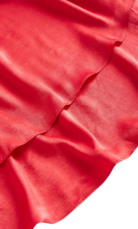 Evans Red Satin Wrap Mini Dress 6