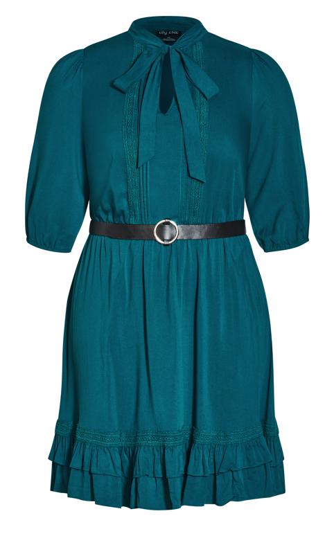 Evans Teal Green Embroidered Mini Dress 3