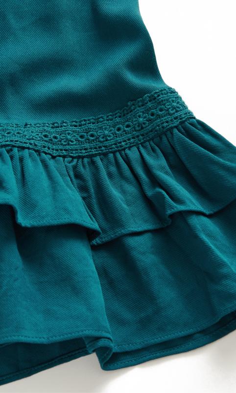 Evans Teal Green Embroidered Mini Dress 5