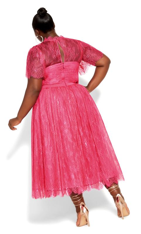 Evans Pink Daring Lace Dress 2