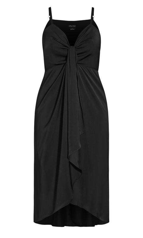 Drapey Love Black V-Neck Drape Maxi Dress 4